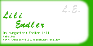 lili endler business card